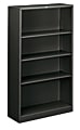 HON® Brigade® Steel Modular Shelving Bookcase, 4 Shelves, 59"H x 34-1/2"W x 12-5/8"D, Charcoal