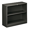 HON® Brigade® Steel Modular Shelving Bookcase, 2 Shelves, 29"H x 34-1/2"W x 12-5/8"D, Charcoal