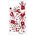 Amscan Bloody Hands Wall Décor, 23-3/4" x 12-1/4", Red/White, Pack Of 3