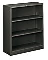 HON® Brigade® 3 Shelf Traditional Modular Shelving Bookcase,41"H x 34-1/2"W x 12-5/8"D, Charcoal