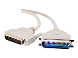 C2G - Printer cable - DB-25 (M) to 36 pin Centronics (M) - 50 ft - molded, thumbscrews - beige