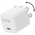 Plugable GaN USB C Charger Block, 30W Portable Charger - Foldable Prongs, PPS USBC Fast Charger  - PS30C1W 1 thumbnail image
