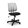 Essentials By OFM Plastic Mid-Back Task Chair, Gray/Black