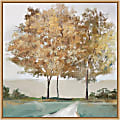 Amanti Art Golden Forest Shimmer by Isabelle Z Framed Canvas Wall Art Print, 22”H x 22”W, Maple