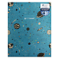 U Style 2-Pocket Paper Folder With Microban® Antimicrobial Protection, 9-9/16" x 11-11/16", Blue/Space