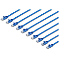 StarTech.com 25 ft. CAT6 Cable - 10 Pack - BlueCAT6 Patch Cable - Snagless RJ45 Connectors - Category 6 Cable - 24 AWG (N6PATCH25BL10PK) - CAT6 cable pack meets all Category 6 patch cable specifications