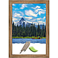 Amanti Art Owl Brown Wood Picture Frame, 24" x 34", Matted For 20" x 30"