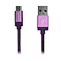 Duracell® Sync-And-Charge Micro USB Cable, 3', Purple