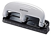 Bostitch® EZ Squeeze™ Three-Hole Punch, 20 Sheet Capacity, Black/Silver 1 thumbnail image