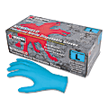 Nitrile Disposable Gloves, Powdered; Textured, 4 mil, Medium, Blue