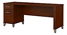 Bush Furniture Somerset Office 72"W Computer Desk With Drawers, Hansen Cherry, Standard Delivery