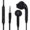 4XEM Earbud Earphones For Samsung Galaxy/Tab (Black) - Stereo - Mini-phone (3.5mm) - Wired - Earbud - Binaural - In-ear - Black - 1 1 thumbnail image