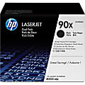 HP 90X Black High Yield Toner Cartridges, Pack Of 2, CE390XD 1 thumbnail image