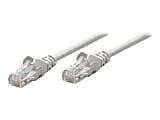 Intellinet Network Patch Cable, Cat6, 0.5m, Grey, CCA, U/UTP, PVC, RJ45, Gold Plated Contacts, Snagless, Booted, Lifetime Warranty, Polybag - Patch cable - RJ-45 (M) to RJ-45 (M) - 1.6 ft - UTP - CAT 6 - molded, snagless - gray 1 thumbnail image