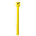 Partners Brand Cable Ties, 50 Lb, 18", Yellow, Pack Of 500