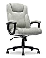 Serta® Comfort Eco Ergonomic Velvet Mid-Back Office Chair, Light Gray 1 thumbnail image
