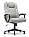 Serta® Comfort Eco Ergonomic Velvet Mid-Back Office Chair, Light Gray 1 thumbnail image