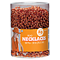 Amscan Bead Necklaces, 30", Orange, Pack Of 50 Necklaces