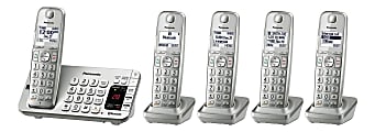 Panasonic® Link2Cell DECT 6.0 Bluetooth® Cordless Phone With 5 Handsets, KX-TGE475S 1 thumbnail image