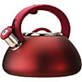Primula Avalon 2.5 Qt Whistling Kettle - Matte Red - 2.5 quart Kettle - Stainless Steel - Matte Red