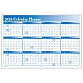 ComplyRight 2024 Calendar Planner, 36" x 24", Blue
