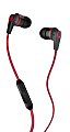 Skullcandy INK'D 2.0 Micd Earbud Headphones, Black/Red 1 thumbnail image
