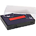 Trodat T5444 Replacement Ink Pad - 1 Each - Blue, Red Ink - Plastic