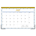 2024-2025 Day Designer Casa Bella Academic Monthly Desk Pad Planning Calendar, 17" x 11", Blue/White, July to June