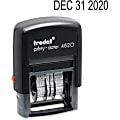Trodat 4820 Self-Inking Stamp, Date Only, 3/8" x 1 5/8", 65% Recycled, Black