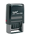Trodat Self-Inking Stamp, Date/Message, "RECEIVED", 1" x 1 5/8", 65% Recycled, Red/Blue