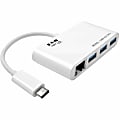 Tripp Lite 3-Port USB-C Hub with LAN Port, USB-C to 3x USB-A Ports, Gbe, USB 3.0, White, U4600033AG 1 thumbnail image