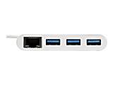 Eaton Tripp Lite series 3-Port USB-C to USB-A Hub Portable w/ Gigabit Ethernet Port RJ45 - Hub - 3 x USB 3.1 - desktop 1 thumbnail image