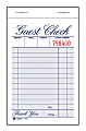 Adams® Guest Check Books, 1-Part, 3 3/8" x 5", 12 Pads Of 100 Sheets Each (1,200 Guest Checks Total)