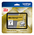 Brother TZe Premium Glitter Laminated Tape, 15/16" x 26-3/16', Black Ink/Gold Tape 1 thumbnail image