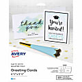Avery® Quarter-Fold Greeting Card Stock With Envelopes, Matte White, 4.25" x 5.5", 80 Lb, Pack Of 20 1 thumbnail image