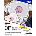 Avery® Light Fabric T-Shirt Transfers For Inkjet Printers, 3271, Pack Of 6