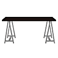 m.a.d living A-Frame Large Espresso Table Desk, 29"H x 60"W x 24"D, Espresso 1 thumbnail image