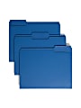 Smead® Color File Folders, Letter Size, 1/3 Cut, Navy, Box Of 100