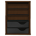 HON Vertical Paper Manager - 3 Compartment(s) - 2 Drawer(s) - Desktop - 40% - Mocha - 1 Each 1 thumbnail image