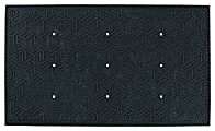 M + A Matting SuperScrape Plus Floor Mat With Holes, 24" x 36", Black 1 thumbnail image