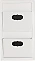 DesignOvations Walcott Wood Wall Organizer With 2 Pockets, 20”H x 11-1/2”W x 2-1/4”D, White 1 thumbnail image