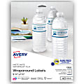 Avery® Durable Waterproof Wraparound Labels With Sure Feed® Technology, 22845, Rectangle, 1 1/4" x 9 3/4", White, Pack Of 40 Labels 1 thumbnail image