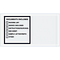 Tape Logic® Preprinted Packing List Envelopes, Transportation, Documents Enclosed, 5 1/2" x 10", Printed Clear, Case Of 1,000