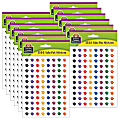 Teacher Created Resources® Mini Stickers, 3/8", Colorful Paw Prints, 1,144 Stickers Per Pack, Set Of 6 Packs