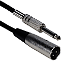 QVS 15ft XLR Male to 1/4 Male Audio Cable - 15 ft 35mm/XLR Audio Cable for Microphone, Guitar, Speaker - First End: 1 x XLR Male Audio - Second End: 1 x 6.35mm Male Audio - Black 1 thumbnail image