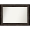 Amanti Art Non-Beveled Rectangle Framed Bathroom Wall Mirror, 30-1/4” x 42-1/4”, Stately Bronze