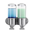 simplehuman Wall Mount Soap Pump, Twin, 2x15 fl.oz. Shampoo and Soap Dispensers, Stainless Steel 1 thumbnail image