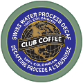 Club Coffee AromaCups, Swiss Water Decaffeinated, Single-Serve Cups, Box Of 20