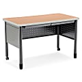OFM 66-Series Table/Desk With Pencil Drawers, 29"H x 47 1/4"W x 25 1/2"D, Maple