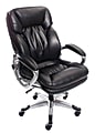 Realspace® Big & Tall Heavy-Duty Bonded Leather High-Back Chair, Black 1 thumbnail image